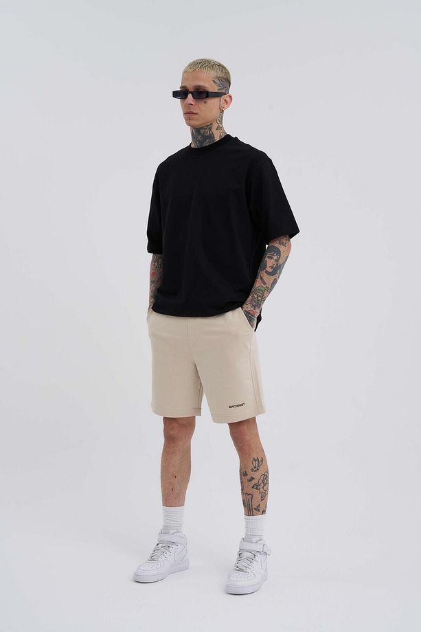 Erkek Basic Relaxed Soft Bej Şort - 5