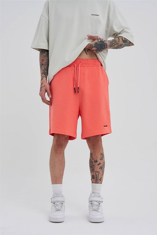 Erkek Basic Oversize Pembe Şort - 4