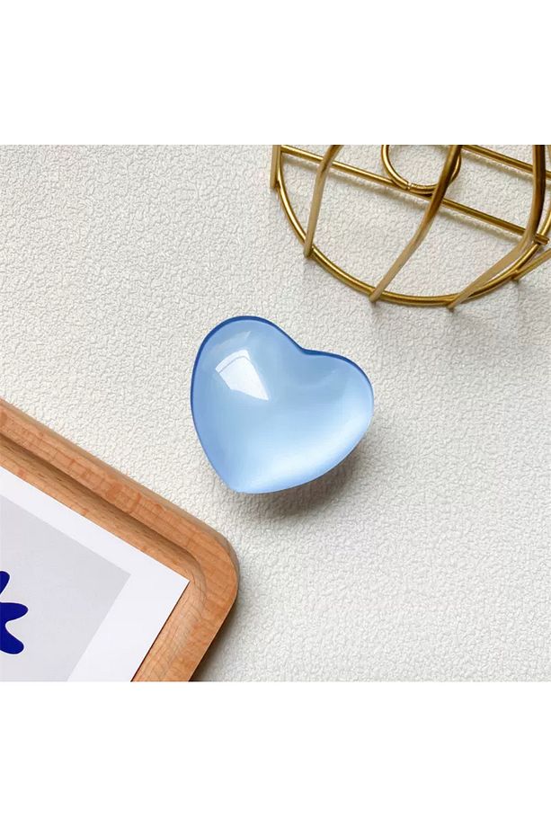 Popsocket Yapışkanlı Kalp Telefon Tutacağı Kalp Şekilli Akrilik Epoksi Yüzey Parmak Tutucu - 1