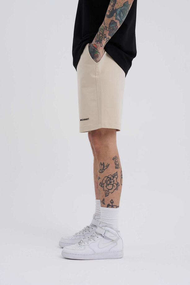 Erkek Basic Relaxed Soft Bej Şort - 3