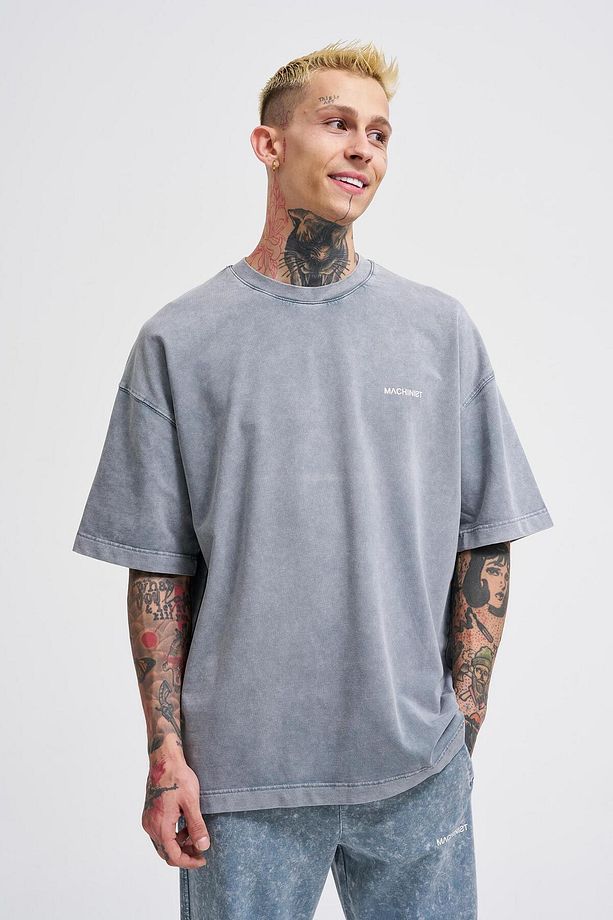 UNISEX RELAXED YIKAMALI BASIC T-SHIRT GHOST CLOUDY - 1