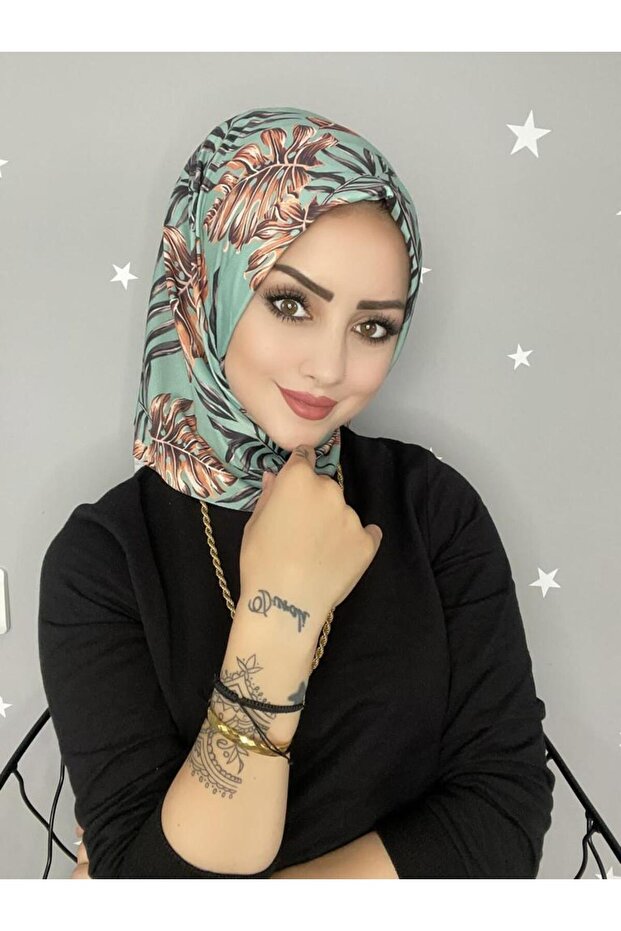 شال وشاح منقوش - 1