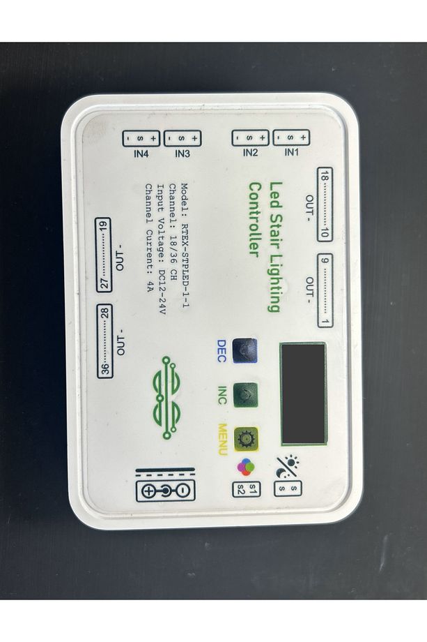 Akıllı Merdiven Aydınlatma Kontrol Ünitesi-36 Basamak-2 Kanal 5 Metre Kayar Led Sürücü - 6