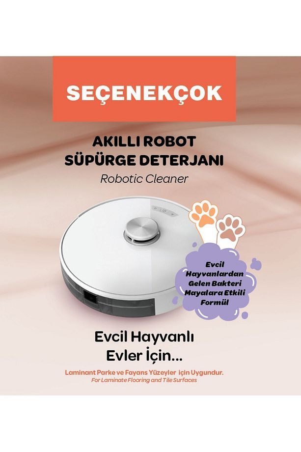 Robot Süpürge Deterjanı Evcil Hayvanlı Evler Için 1000 ml - Yüzey Temizleyici - 3