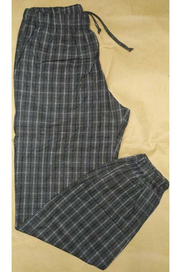 POPLİN FLANEL DOKUMA   PAÇA  LASTİKLİ TEK ALT PANTOLON PİJAMA  0808 - 2