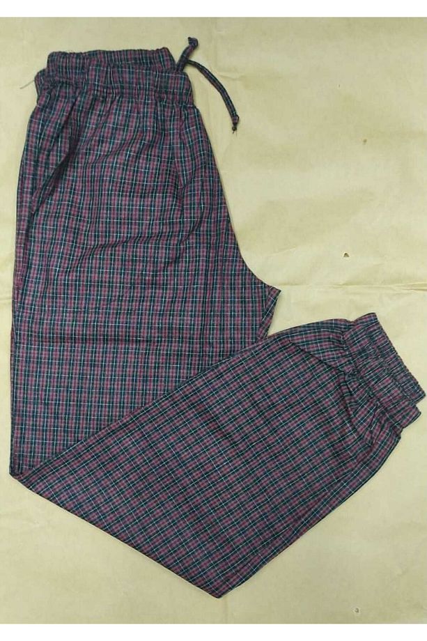 POPLİN FLANEL DOKUMA   PAÇA  LASTİKLİ TEK ALT PANTOLON PİJAMA  0809 - 2