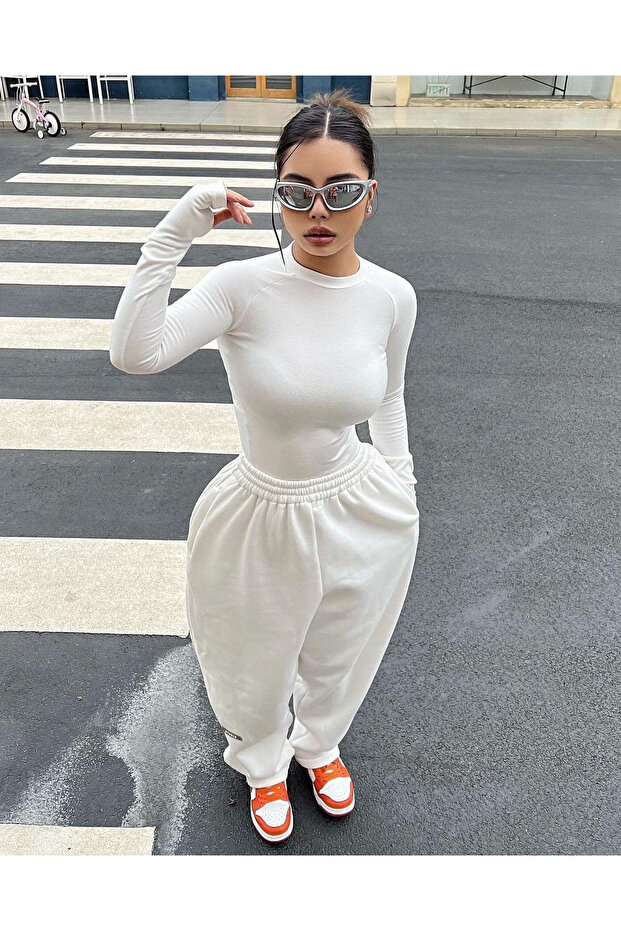 White Basic Bodysuit - 1