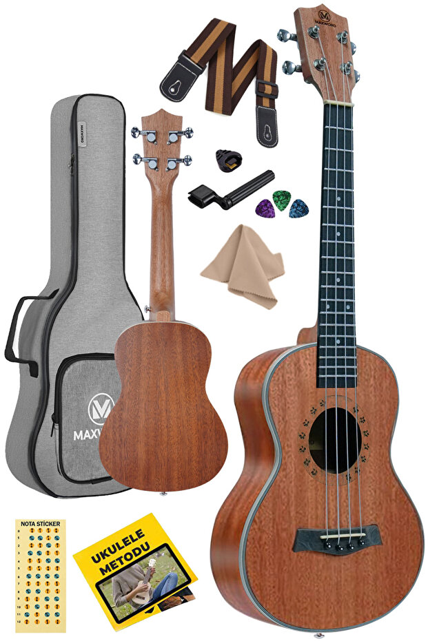 Mu-26 Pro High Quality Mahogany Tenor Ukulele Set