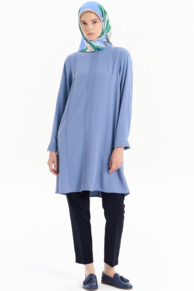 Yüksek Bel Basic Pantolon - Lacivert - 2