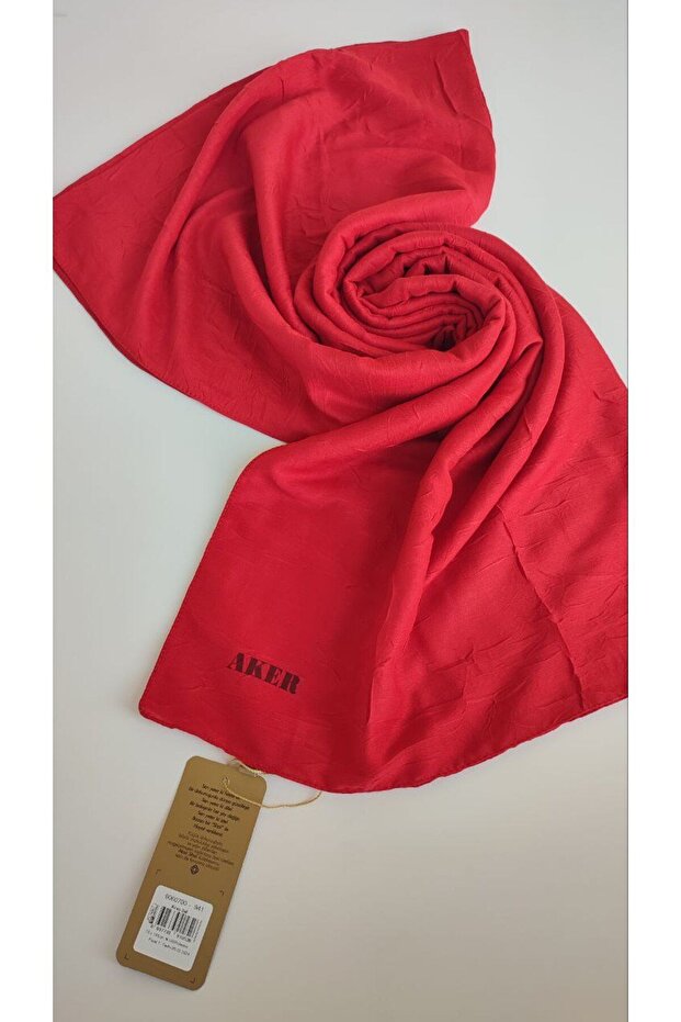 Kırmızı Bambu Kraş Şal - 1