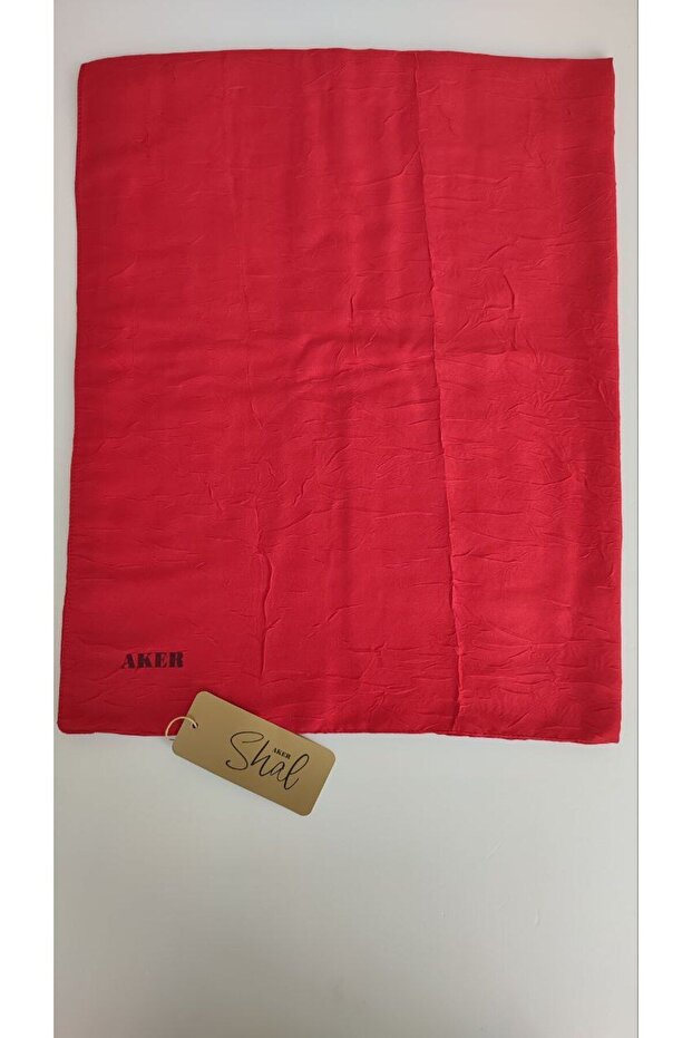 Kırmızı Bambu Kraş Şal - 5