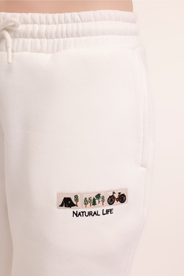 WL JULLY 22BT107 4PR Ekru Kadın Eşofman Altı - 3