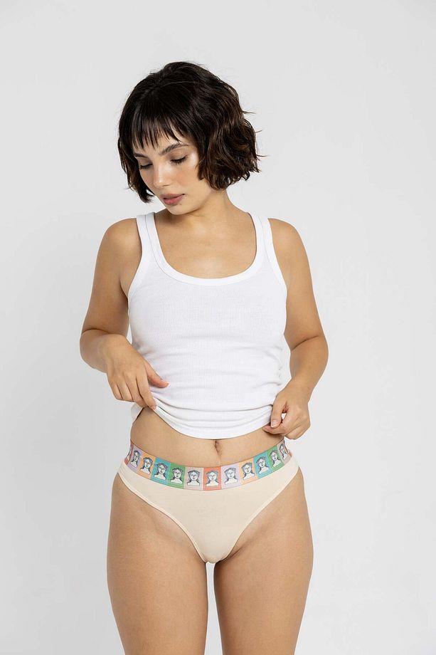 Couture 3'lü Yumuşak Pamuklu Kadın String Tanga Seti - Şık Ve Rahat Iç Giyim - 5