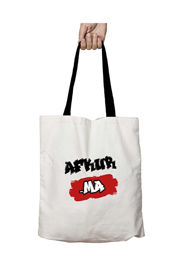 Black Sea Afkur Ma Washable School Shoulder Bag with Black Handles