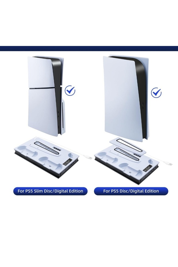 Ps5 Slim Multifunctional Console Cooling Stand and Game Handle Charging Station Yh60 - 4