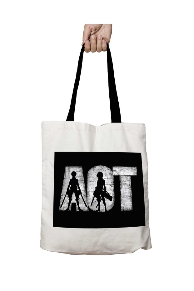 Black Handle Attack on Titan Titan Killers Washable School Shoulder Bag