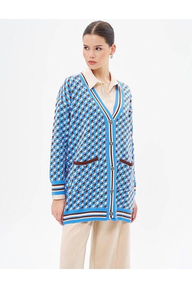 سترة منقوشة على شكل كروبار - 4