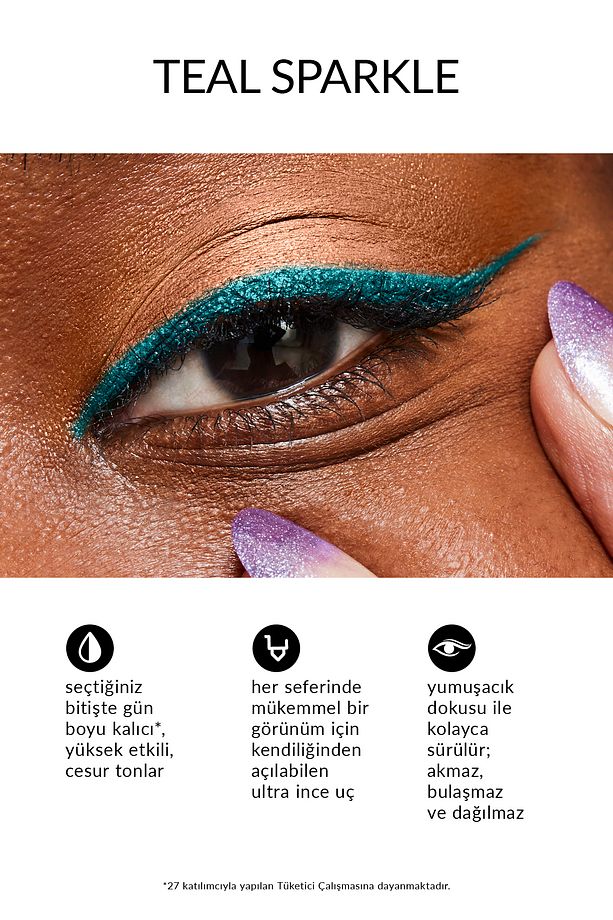 Glimmerstick Pırıltılı Renkler Asansörlü Göz Kalemi Teal Sparkle - 2