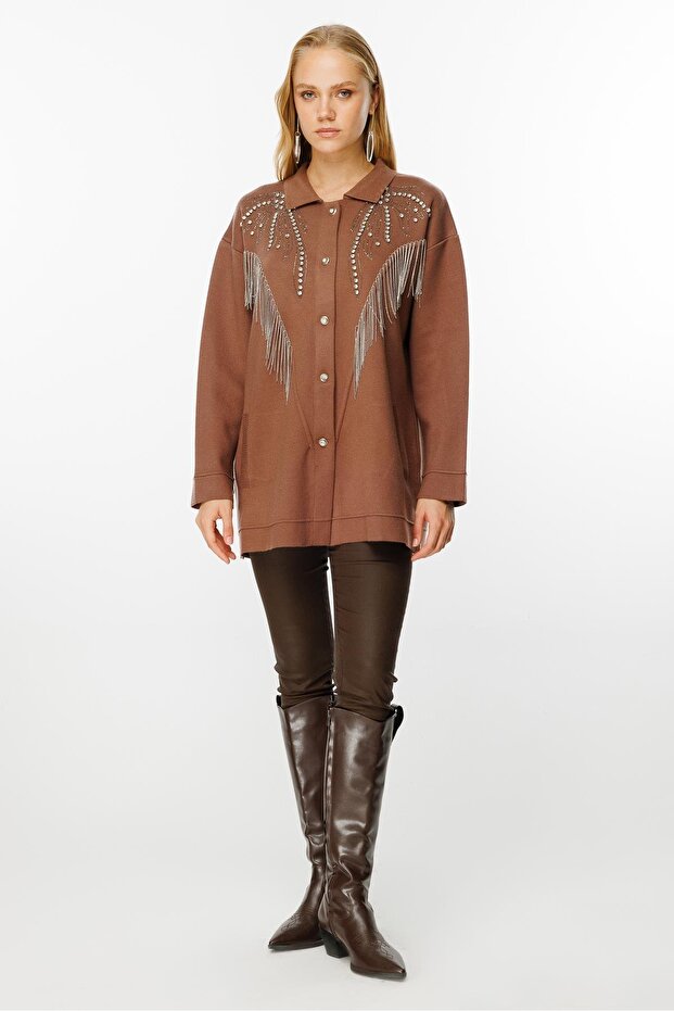 Triko Hırka Kahve - 3