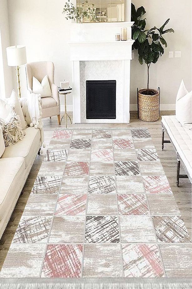 Patchwork Verona Kaymaz Deri Tabanlı Yıkanabilir Antibakteriyel Dijital Baskı Patchwork Halı Yolluk - 1