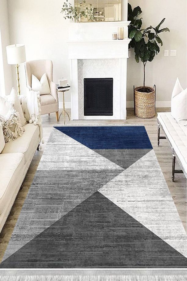 Patchwork Eko Punto Kaymaz Tabanlı Yıkanabilir Antibakteriyel Dijital Baskı Patchwork Halı Yolluk - 1