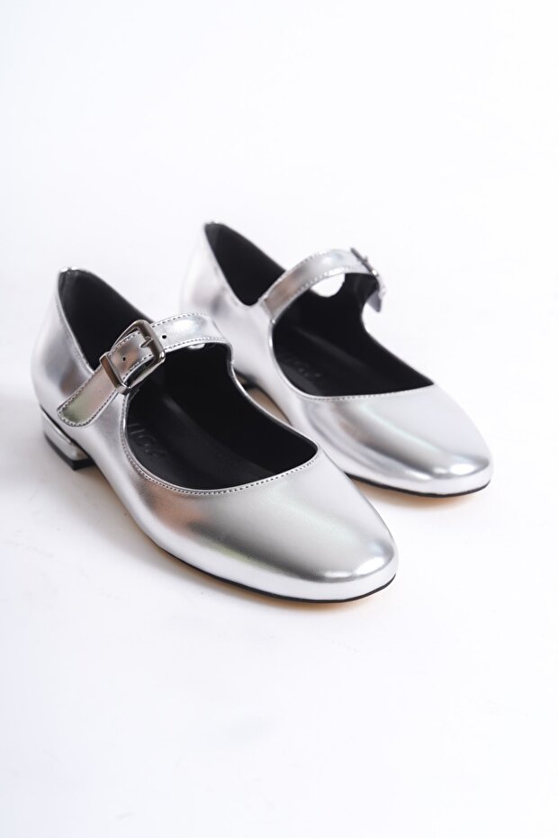 Alvin Silver Metallic Women's Ballerinas