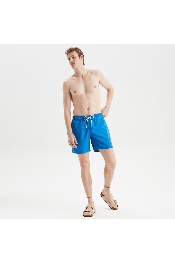 Erkek Mavi Regular Fit Deniz Şortu - 1