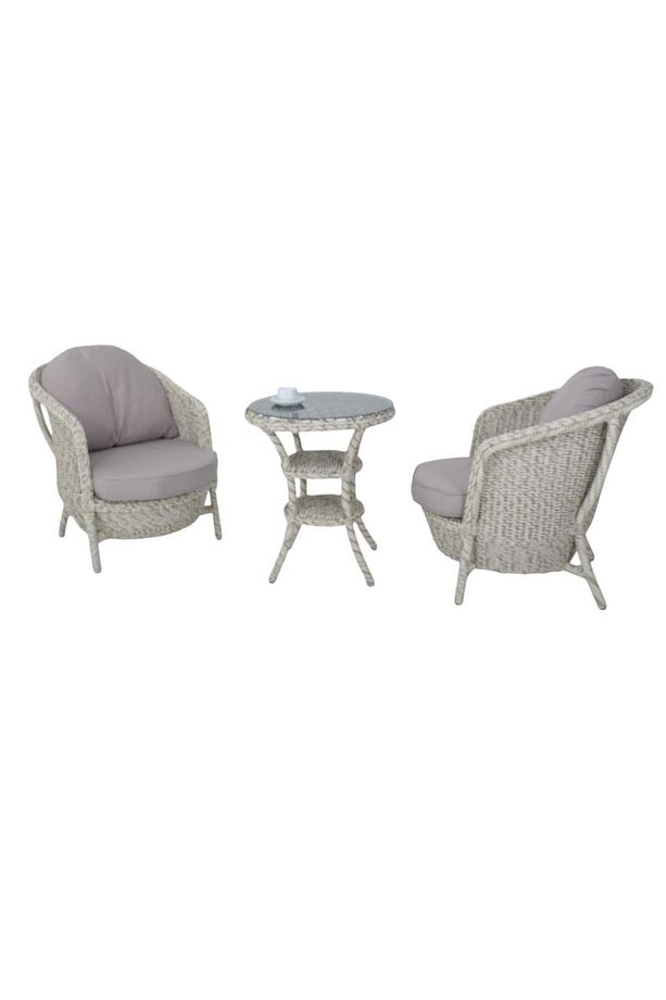 Conjunto Rattan Dedikodu Balkon Bahçe Takımı | 2+1 | Rehome - 7