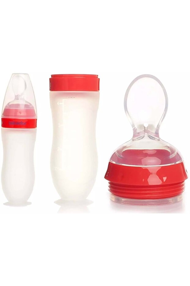 Şeffaf 120ML Silikon Biberon ve Kaşık Seti +6 Ay, 4'lü Paket - 2