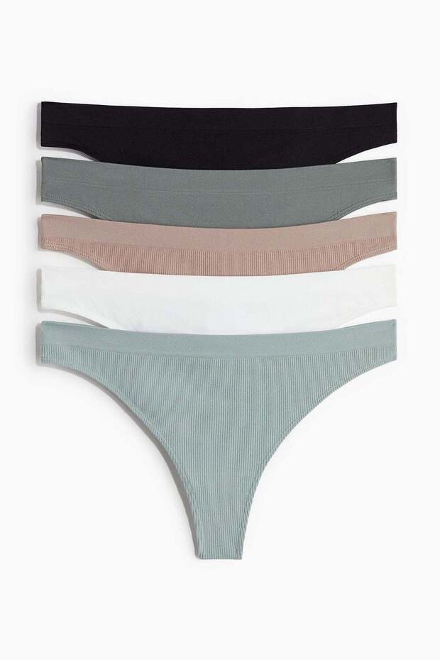 5-pack seamless thong briefs