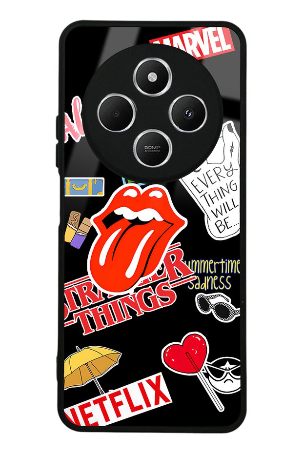 Xiaomi Redmi 14C Glossy Phone Case with Sticker Design