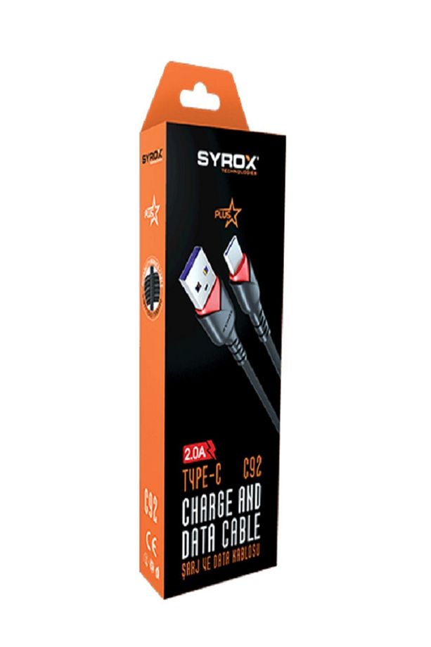 C92 2.0 Mah Extra Dayanıklı Örgülü Type-c Şarj Data Kablosu - 1