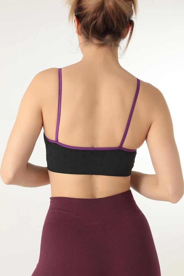 Seamless Embossed Patterned Bustier - 8