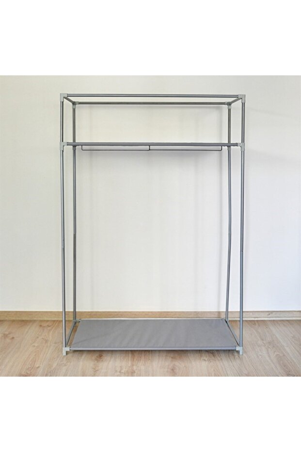 Prado Basic Çelik Profilli Bez Dolap - Gri - 2