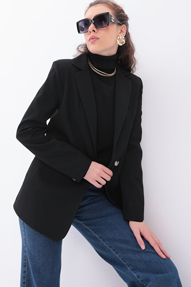 Kruvaze Blazer Ceket - 1