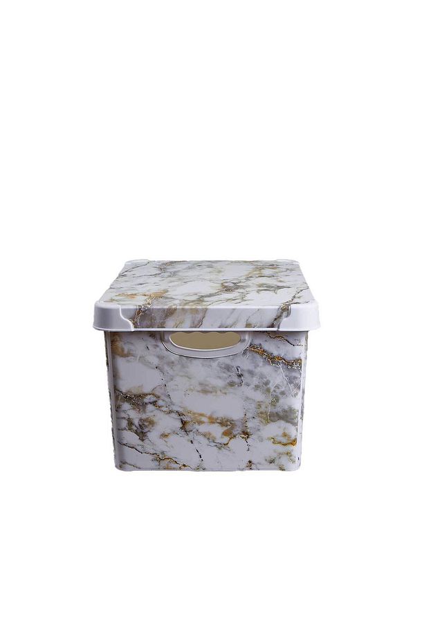 Style Box Mermer Desenli 20 L Dekoratif Saklama Kutusu - 3