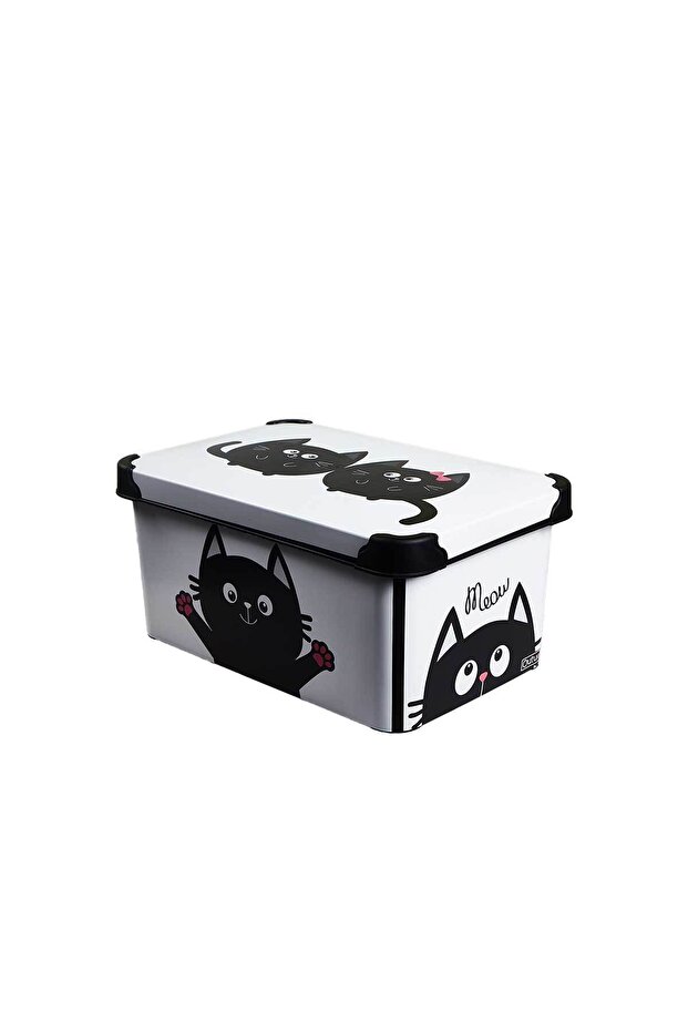 Style Box Meow Patterned 10 L Storage Box - 3