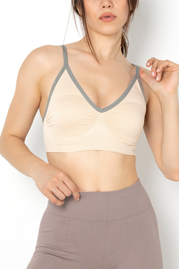 Seamless Dantel Detaylı Basic Büstiyer - 3