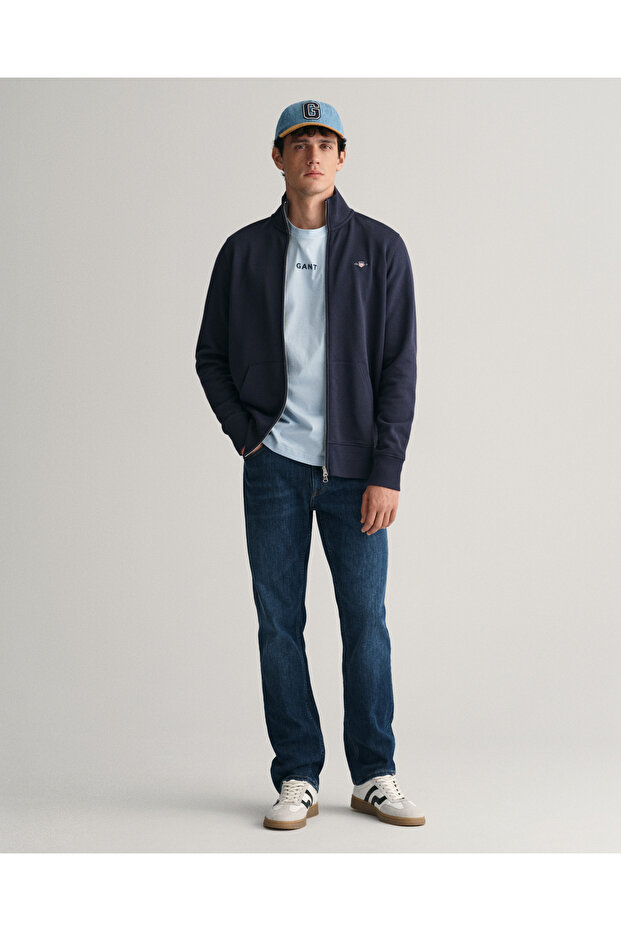 Erkek Lacivert Regular Fit Fermuarlı Sweatshirt - 6