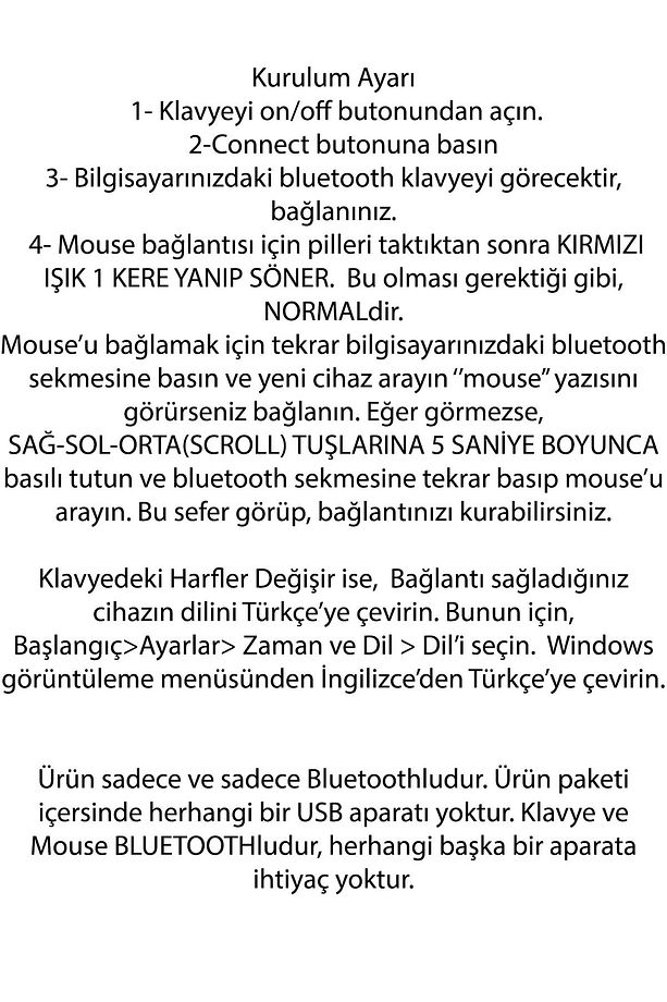 Tüm Cihazlara Uyumlu Şarj Edilebilir Bluetoothlu Kablosuz Klavye Mouse Set Mousepadli - 7