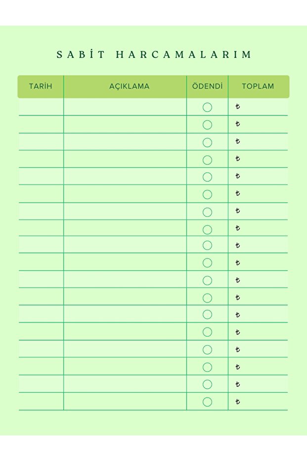 Bütçe Planlama Defteri - 5