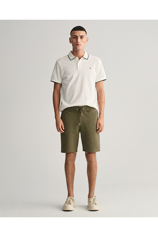 Erkek Yeşil Regular Fit Şort - 1