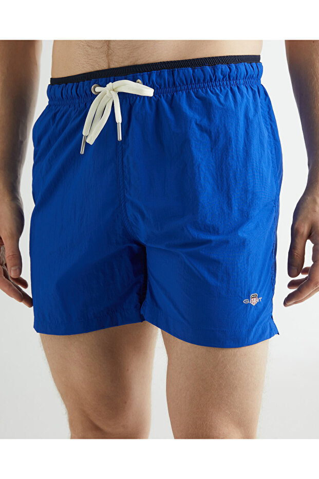 Erkek Mavi Regular Fit Mayo Şort - 4