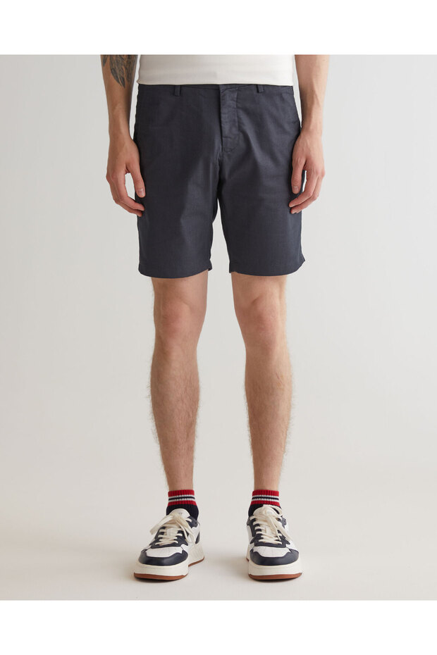 Erkek Gri Slim Fit Şort - 3