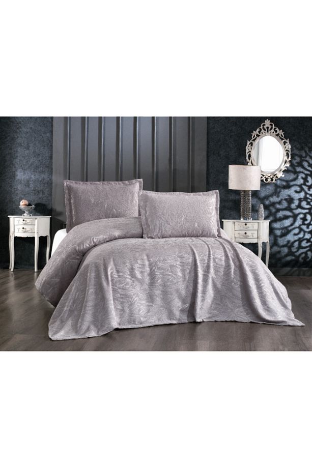 Çapa Home Platin Jakarlı Yatak Örtüsü - 1
