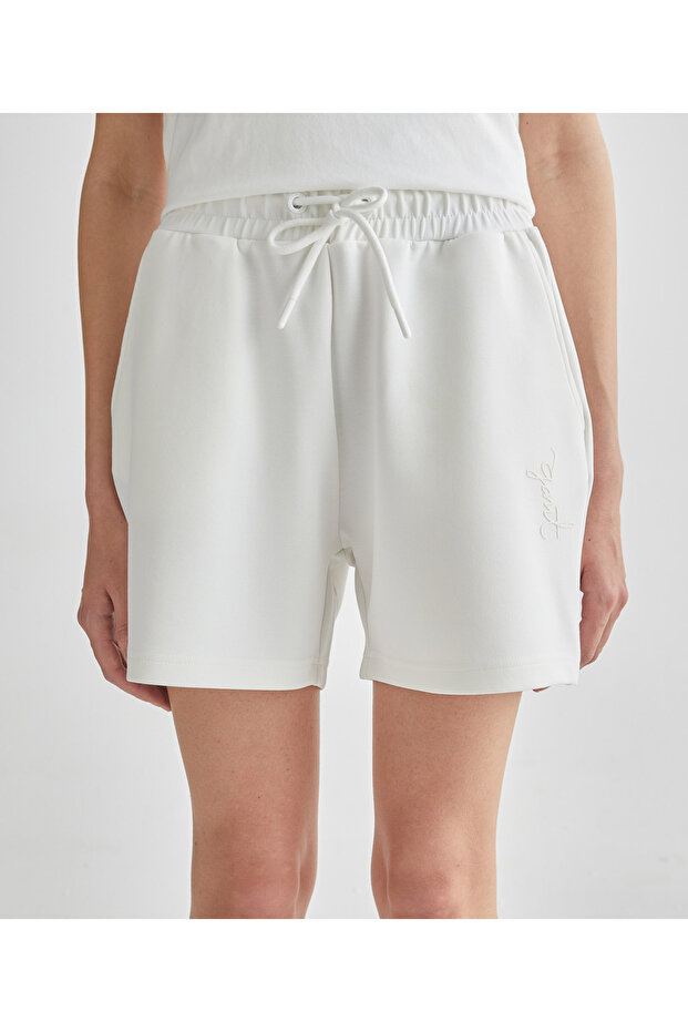 Kadın Krem Regular Fit Şort - 4