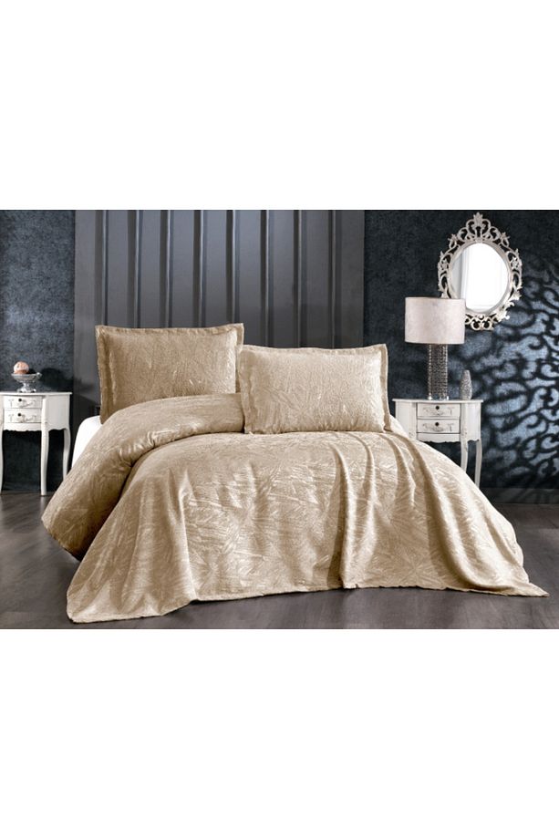 Çapa Home Platin Jakarlı Yatak Örtüsü - 1