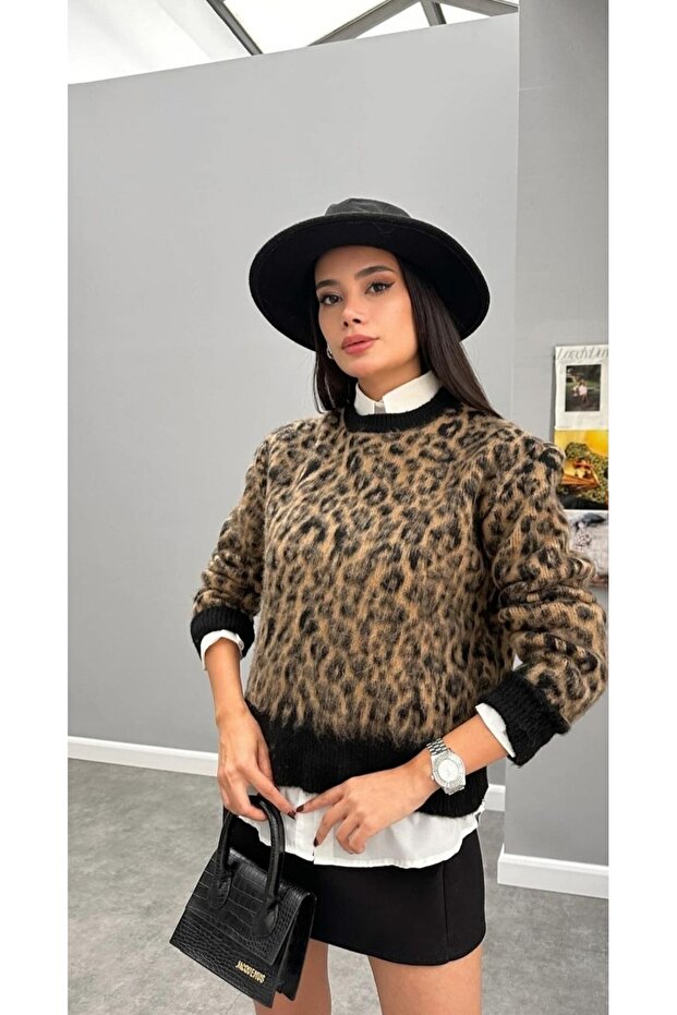 Pulover de damă cu model leopard - 2