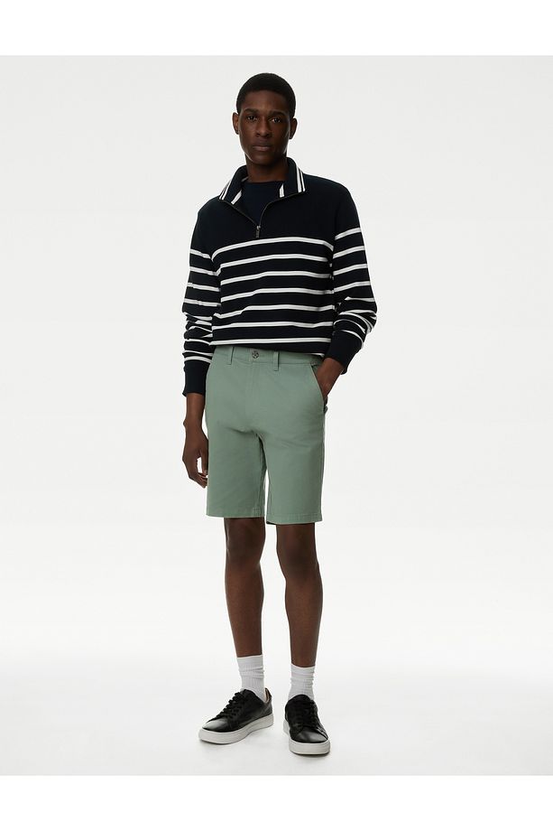 Regular Fit Chino Şort - 1