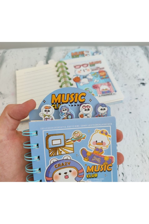 A6 Bookmark Spiraled Concept Notebook Notepad Lined Notebook 80 Sheets 1 Pcs - 2